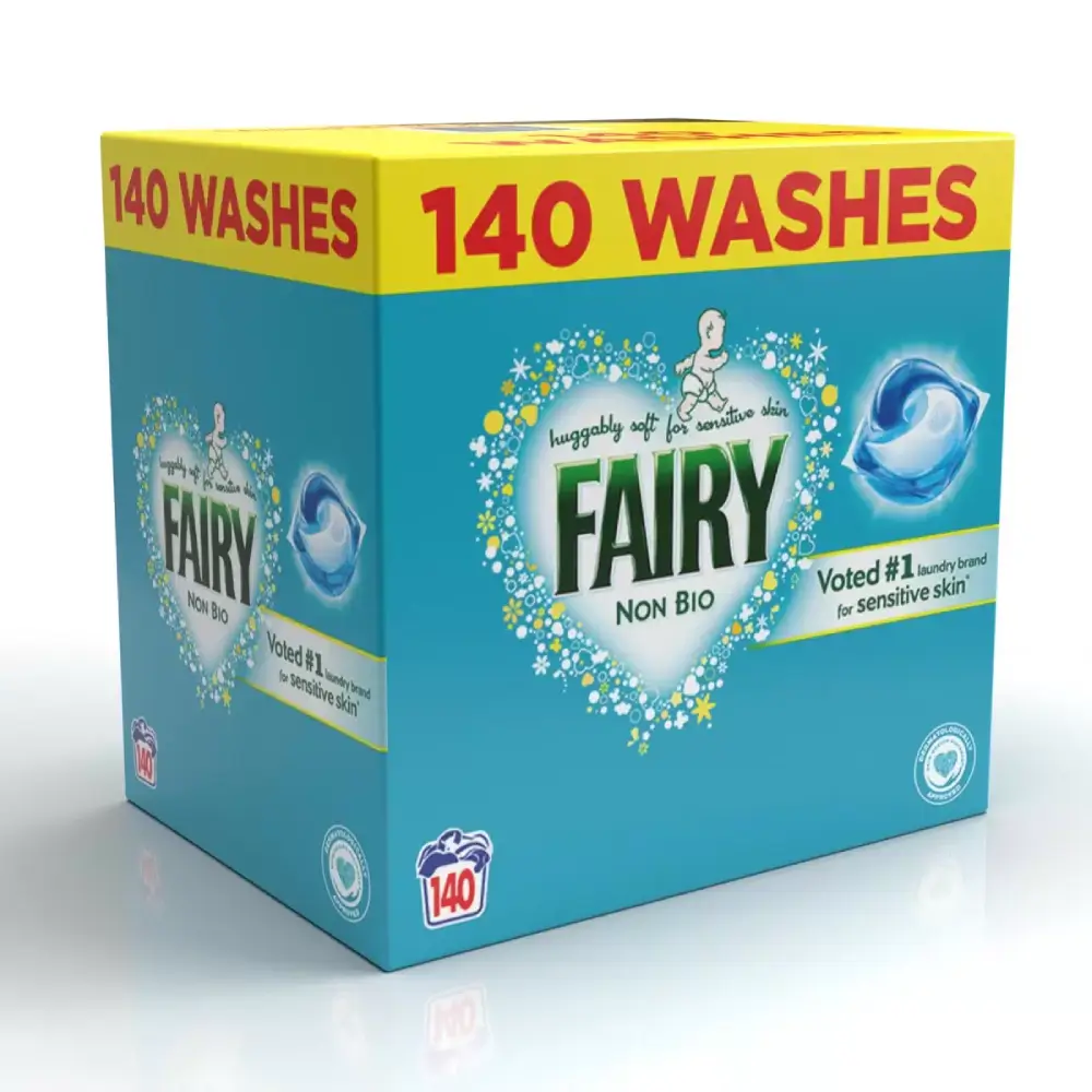 FAIRY-NON-BIO-PODS-140-WASH Fairy Non Bio Pods Washing Detergent Tablets Capsules 140 Pods - Image 1